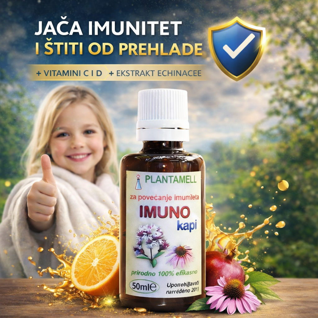 🛡️IMUNO Kids kapi 1+1 GRATIS – Prirodno Rešenje za Česte Prehlade i Slab Imunitet