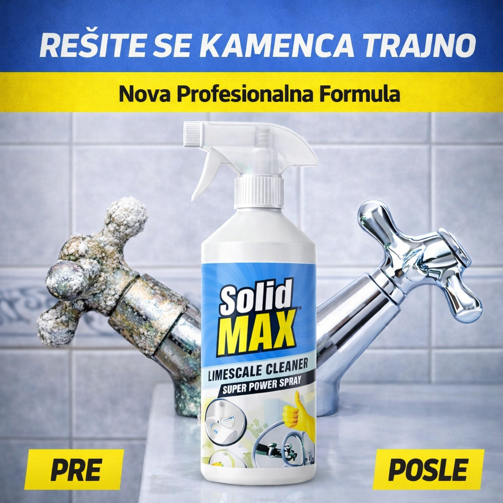 💎CrystalMax Pro – Specijalizovani Sprej za Potpuno Uklanjanje Tvrdokornog Kamenca