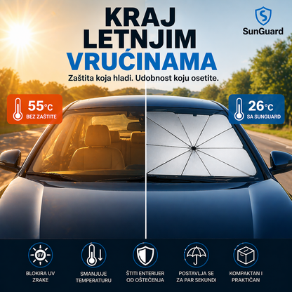 ☀️SunGuard – Rešenje za Paklene Letnje Vručine u Autu